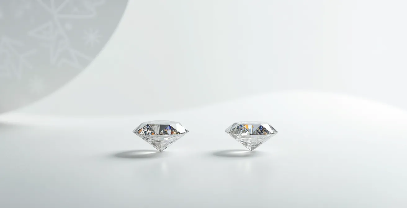 Comparación visual de diamantes con diferente profundidad y diámetro aparente