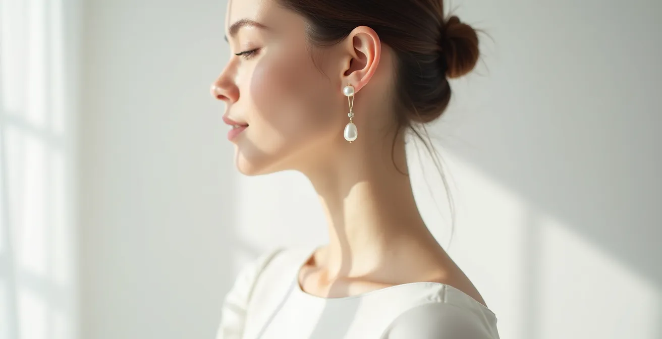 Esquema técnico mostrando la posición correcta del perno en relación al centro de gravedad del pendiente