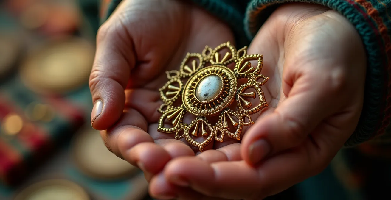 Búsqueda de joyas vintage en el mercadillo de antigüedades El Rastro de Madrid